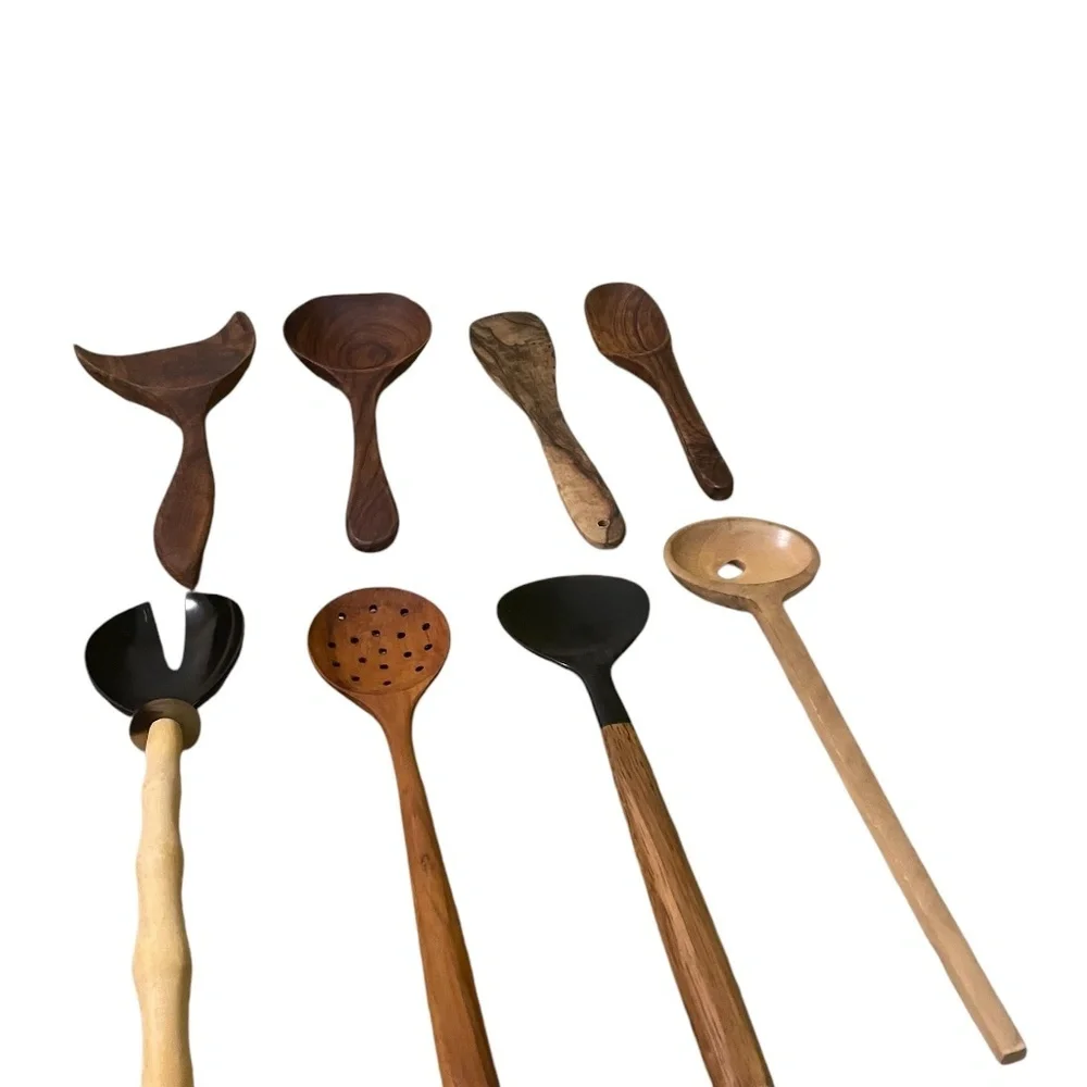 Handcrafted, Sustainable Teakwood‎ Cooking Utensil Set Of 20 Pieces, Durable
